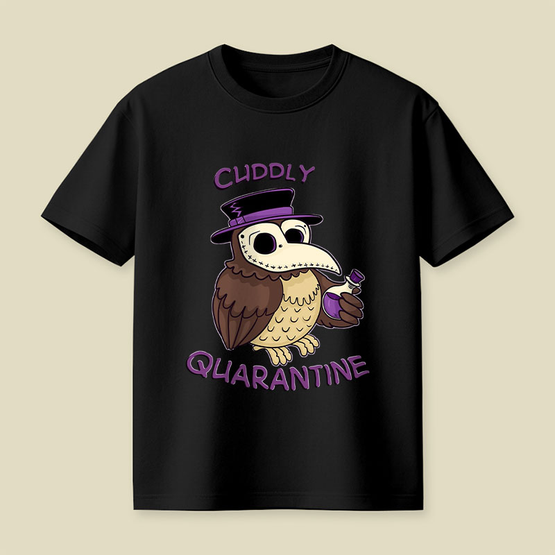 Creepy Cute Death Mask Owl Playful T-Shirt