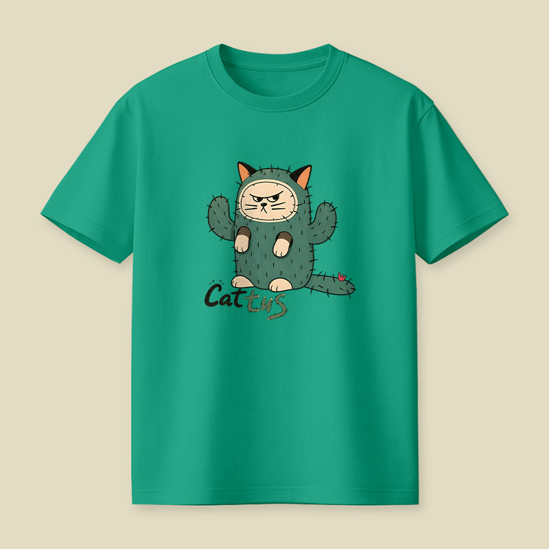 Cattus Cactus Cat Playful T-Shirt