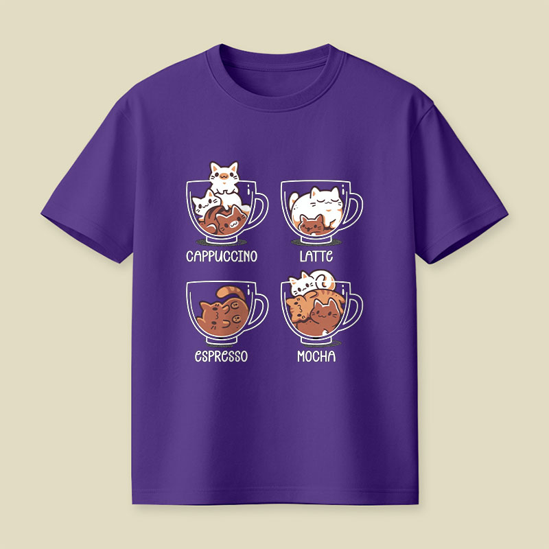 Cat Coffee Guide Playful T-Shirt