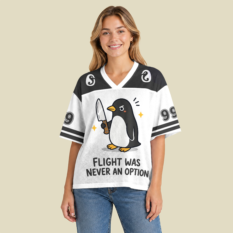 Flight was Never an Option Sarcastic Playful Mesh Jersey