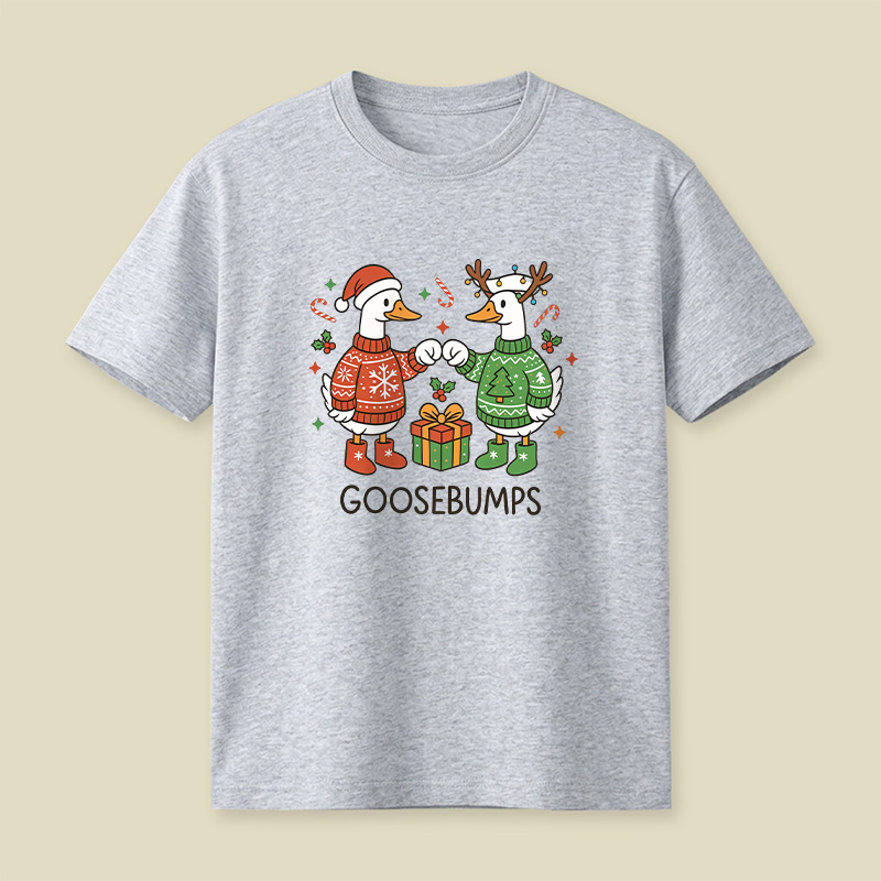 Goosebumps Geese Pun Christmas Playful T-Shirt