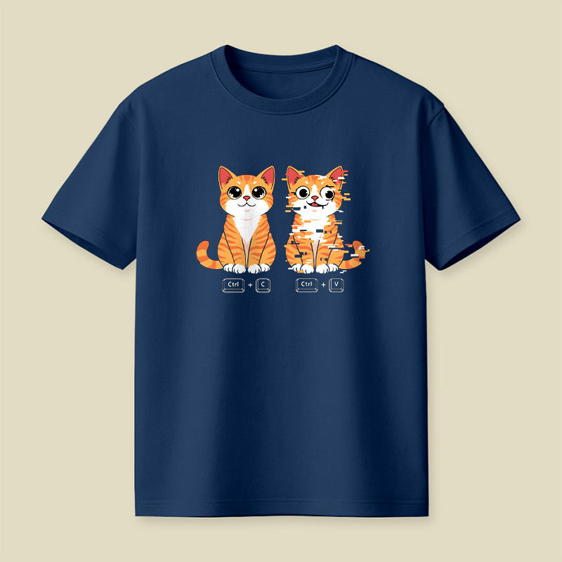 Ctrl C Ctrl V Cat Playful T-Shirt