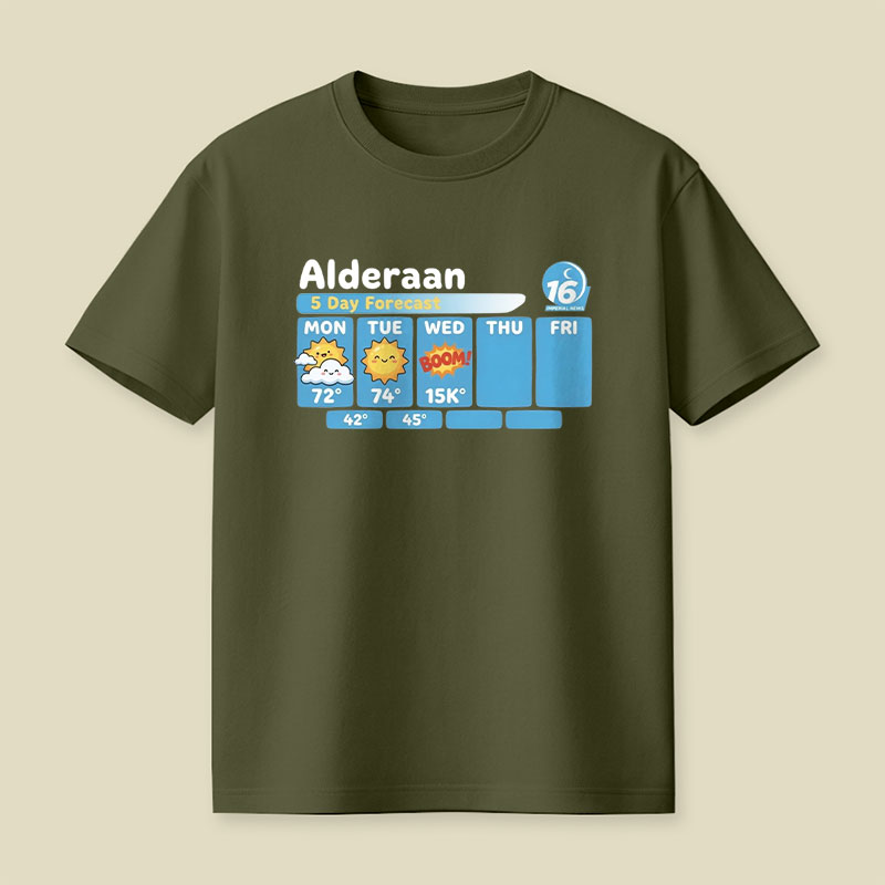 Alderaan 5 Day Forecast Playful T-Shirt