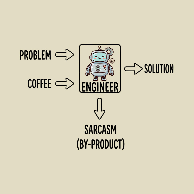 Engineer Coffee And Sarcasm Playful T-Shirt