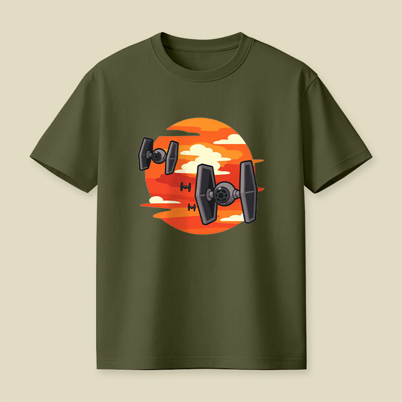 Ride Of The Tie Fighters Playful T-Shirt