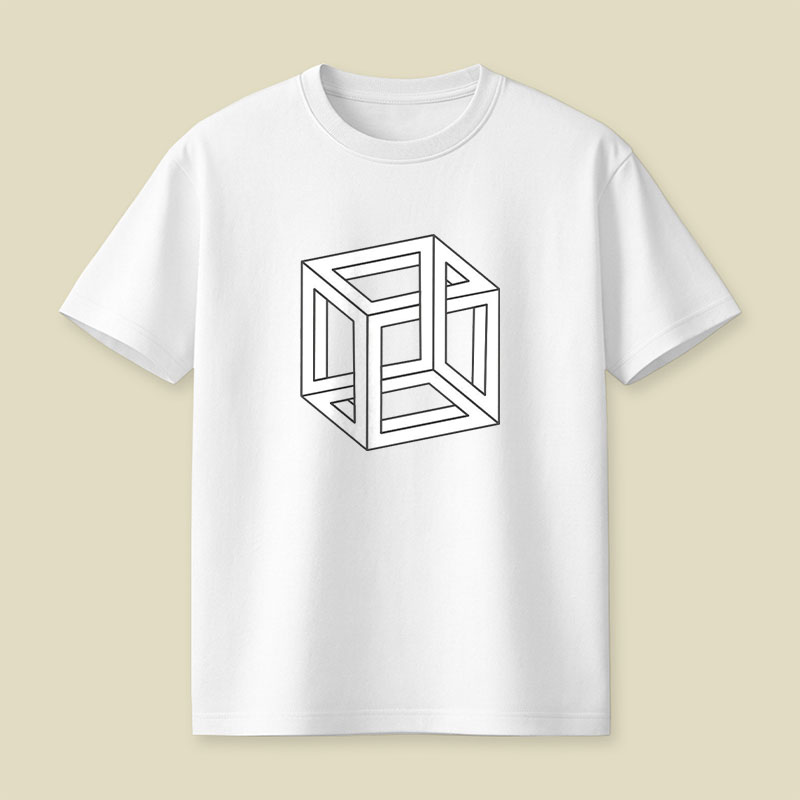 Visual Math Cube Playful T-Shirt