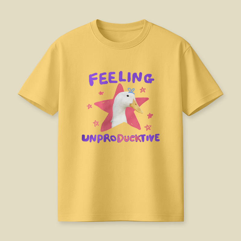 Feeling Unproducktive Lazy Duck Playful T-Shirt