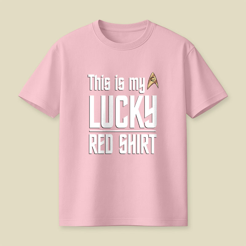 The Original Series This Is My Lucky Red Shirt Playful T-Shirt