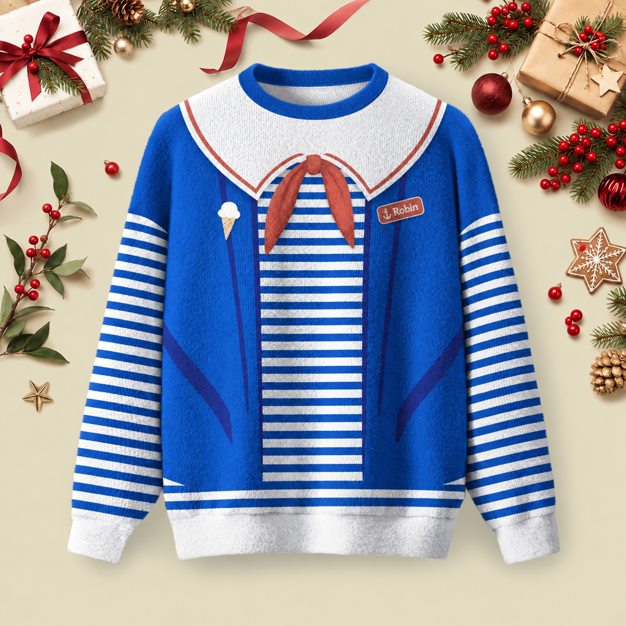 Robin Buckley‘s Ugly Christmas Fluffy Sweatershirt