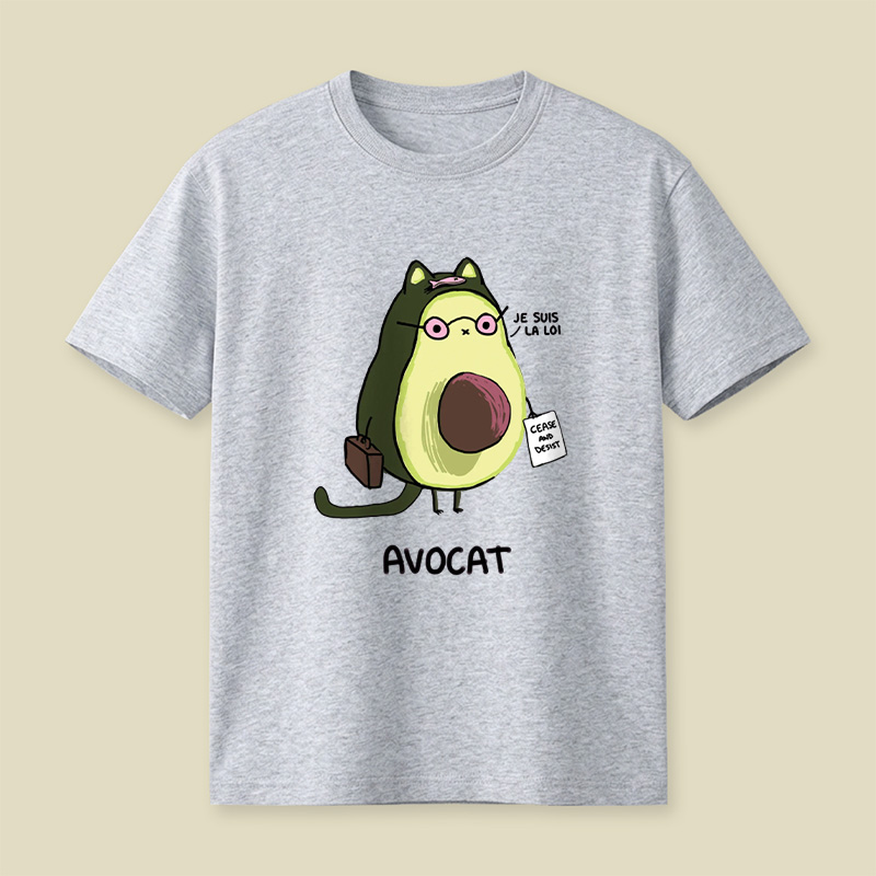 Avocat French Lawyer Cat Pun Playful T-Shirt