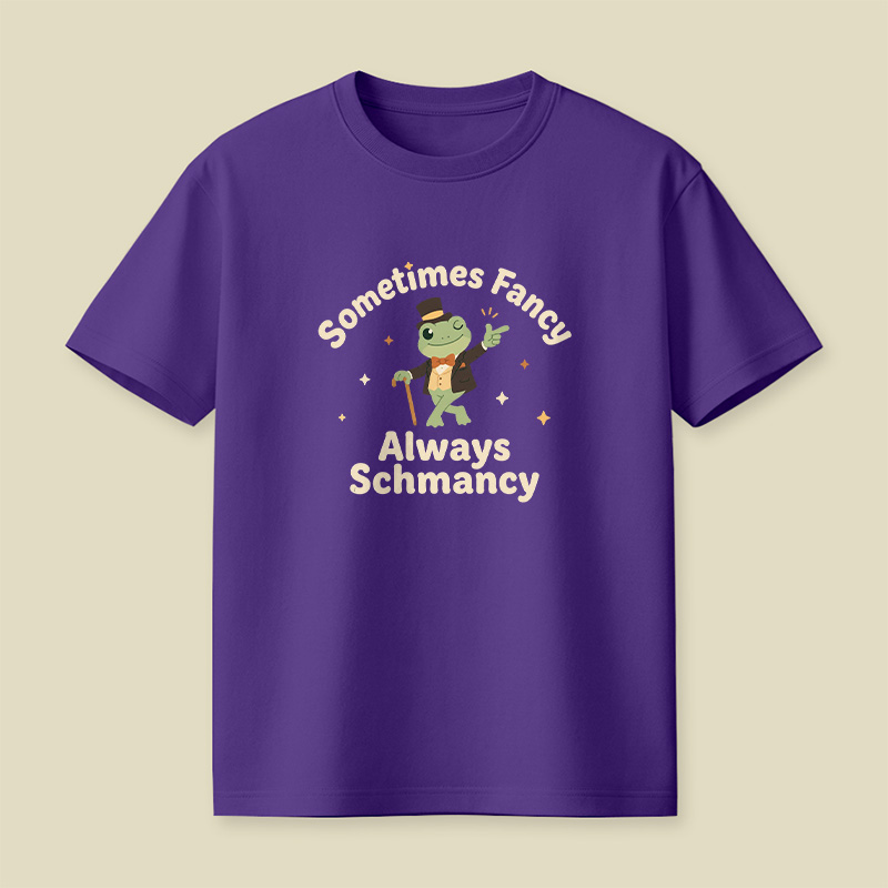 Sometimes Fancy Always Schmancy Frog Playful T-Shirt