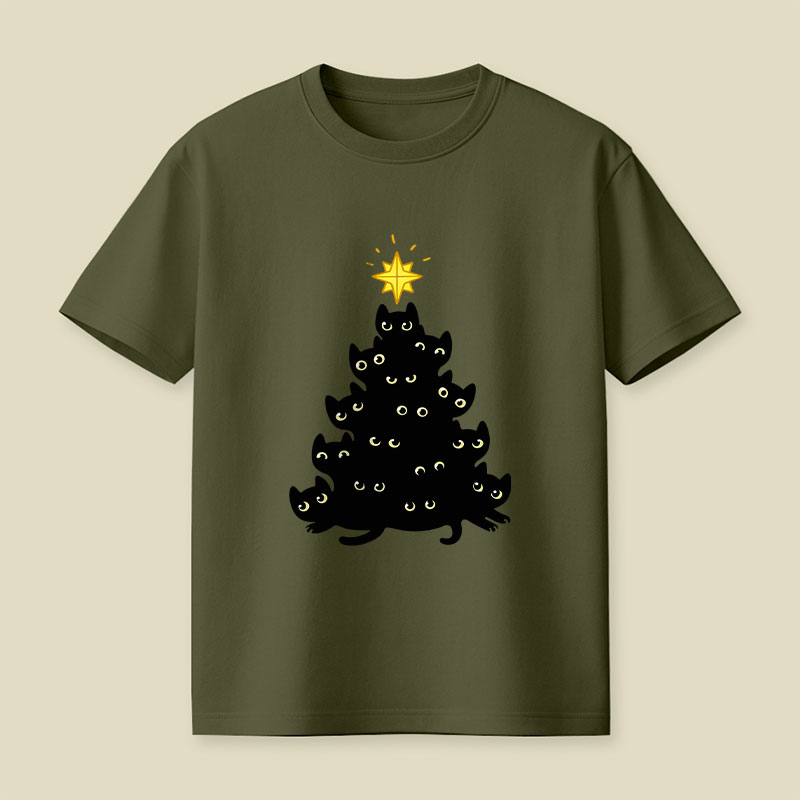 Meowy Christmas Playful T-Shirt