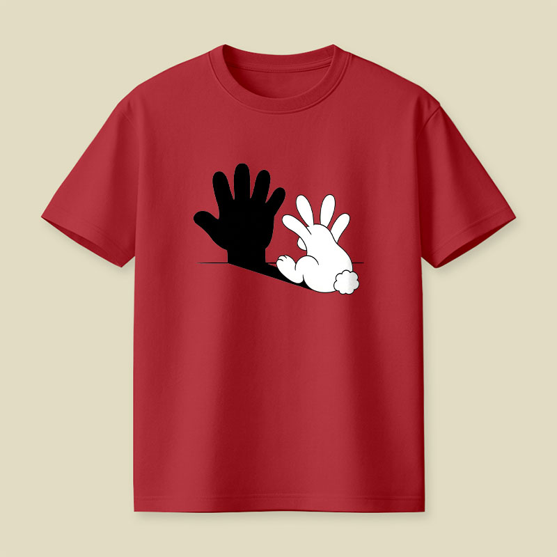 Rabbit Hand Shadow Playful T-Shirt