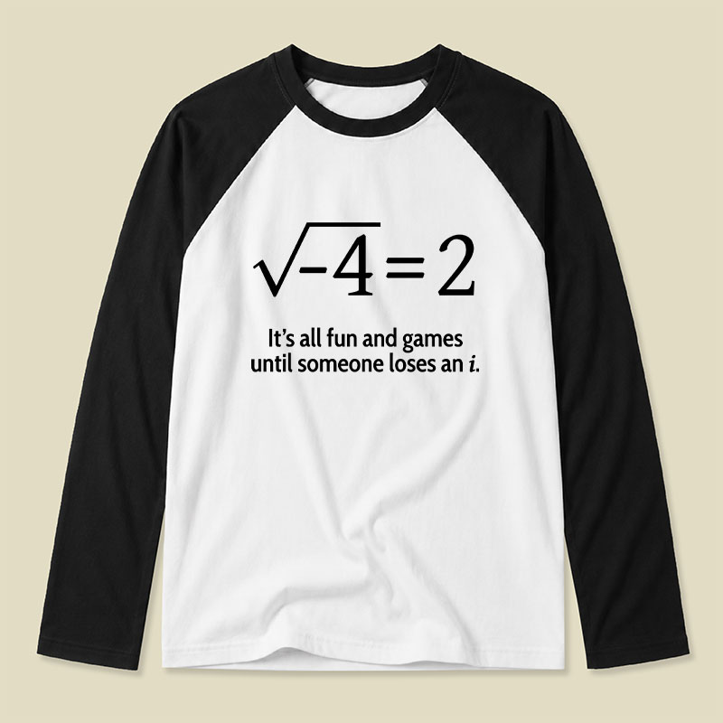 Math Joke Squad Raglan Long-Sleeve Tee