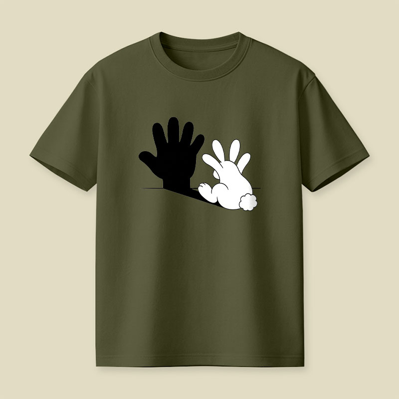 Rabbit Hand Shadow Playful T-Shirt