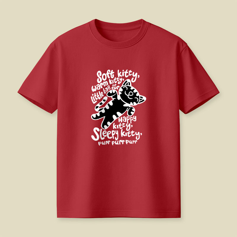 Soft Kitty Warm Kitty Little Ball Of Fur Playful T-Shirt