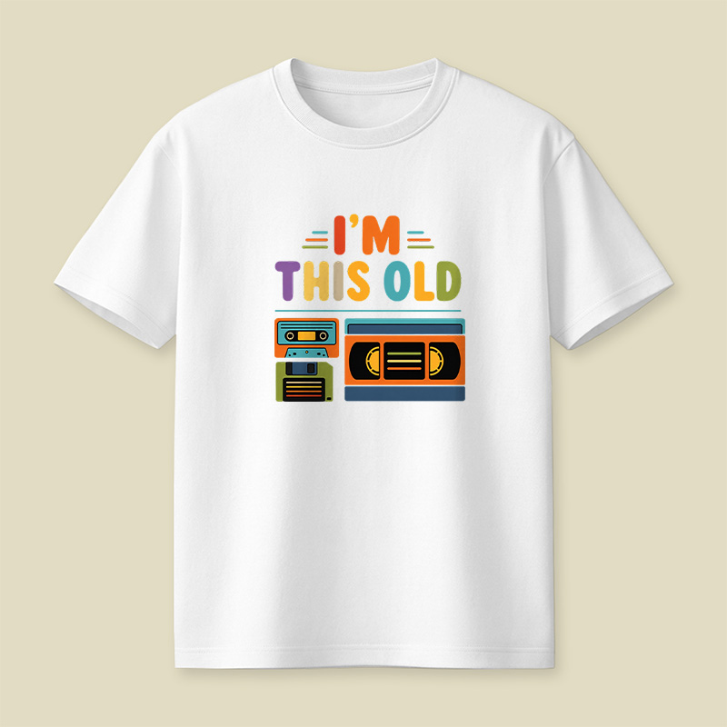 I Am This Old Retro Tech Nostalgia Playful T-Shirt