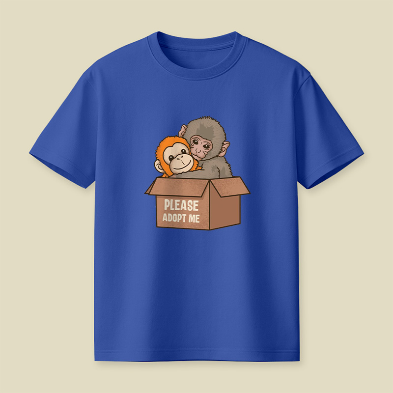Please Adopt Me Monkey Playful T-Shirt