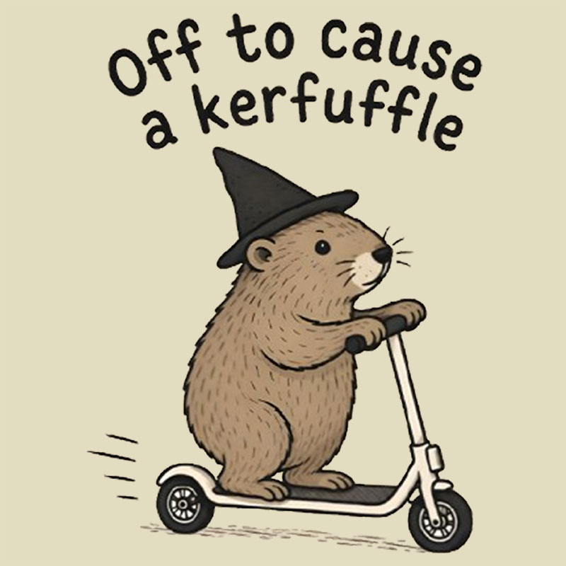 Off To Cause A Kerfuffle Geek Baby Tee