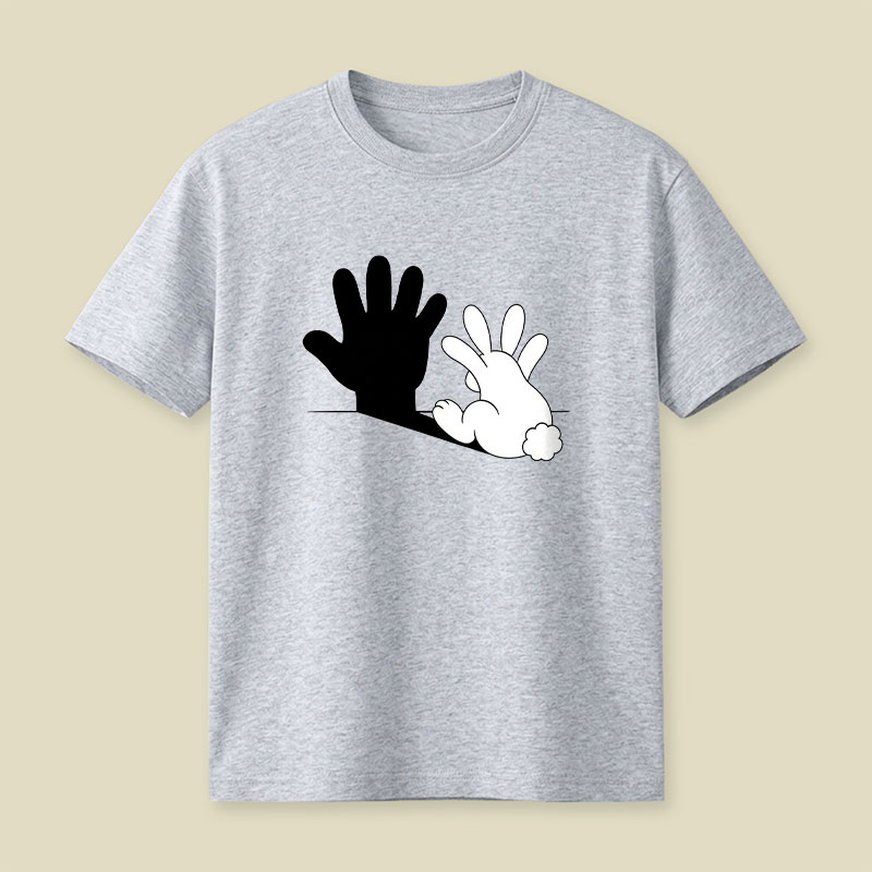 Rabbit Hand Shadow Playful T-Shirt