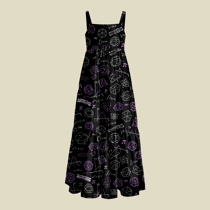 Math Formula Nerd Geek Playful Maxi Dress