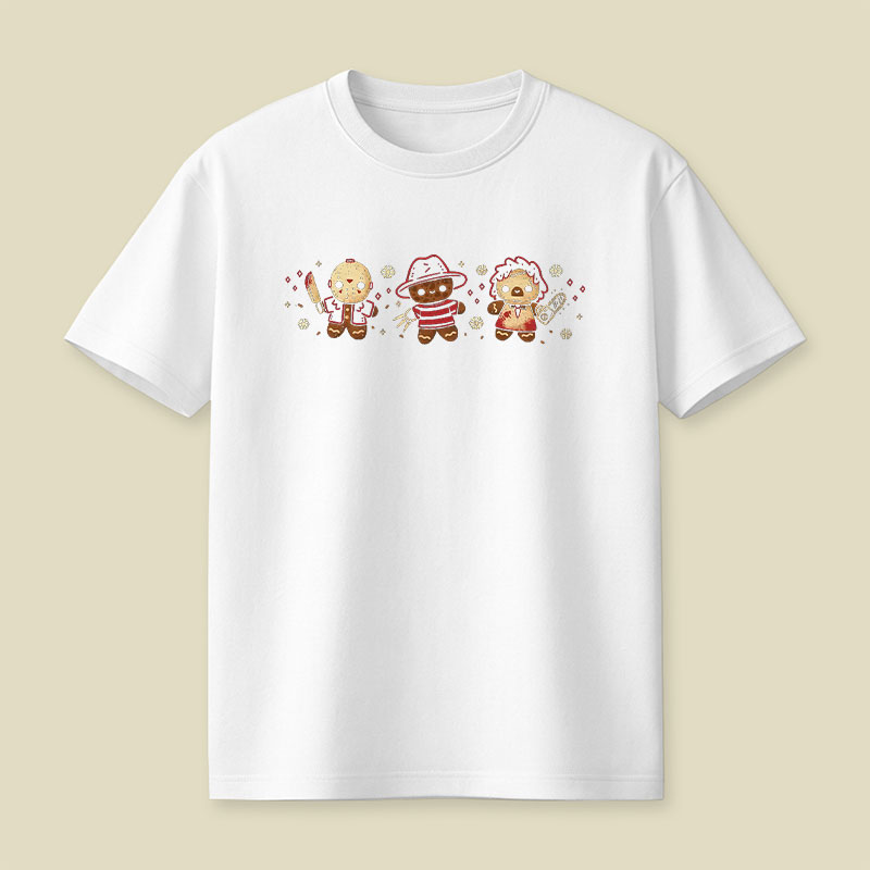 Cute Gingerbread Killers Playful T-Shirt