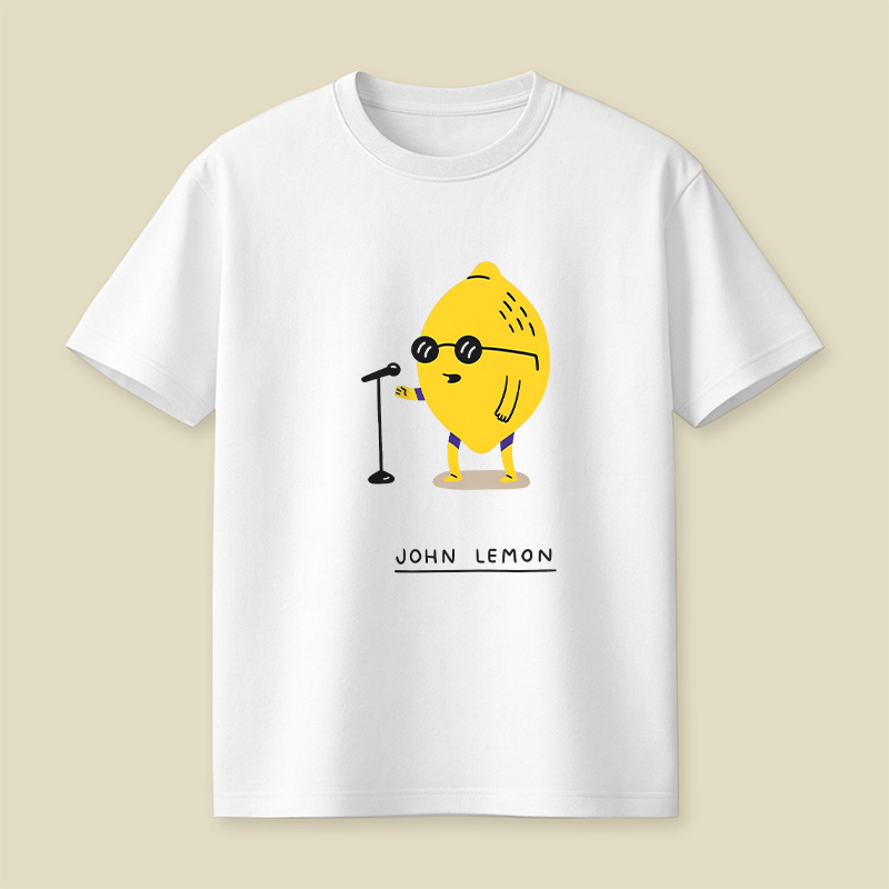 Singing Lemon Cartoon Playful T-Shirt