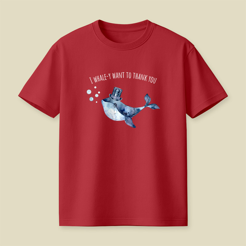 Whaley Thank You Animal Pun Playful T-Shirt