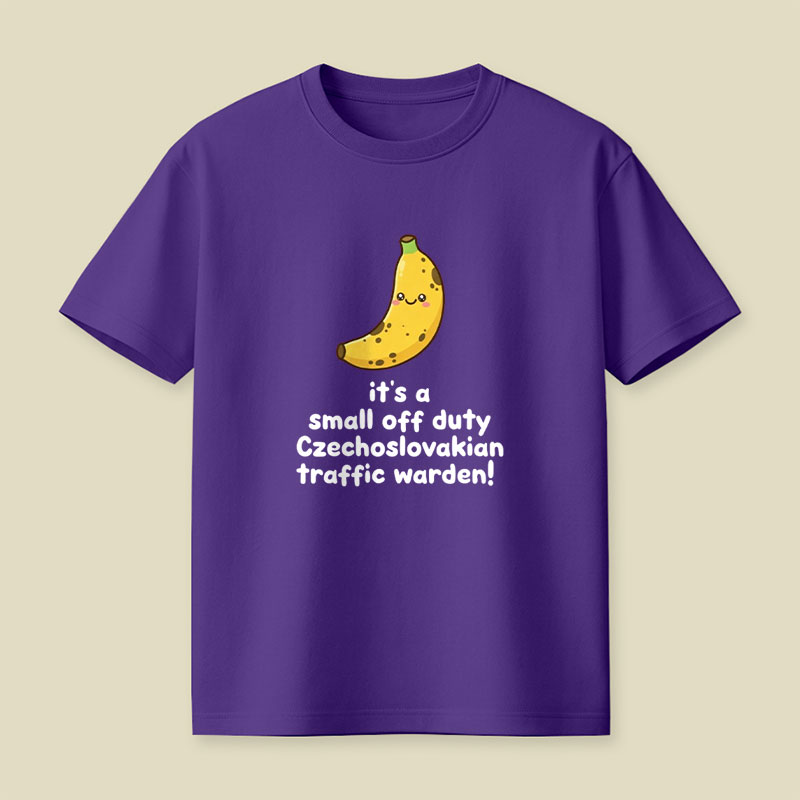 Small Off Duty Traffic Warden Banana Playful T-Shirt