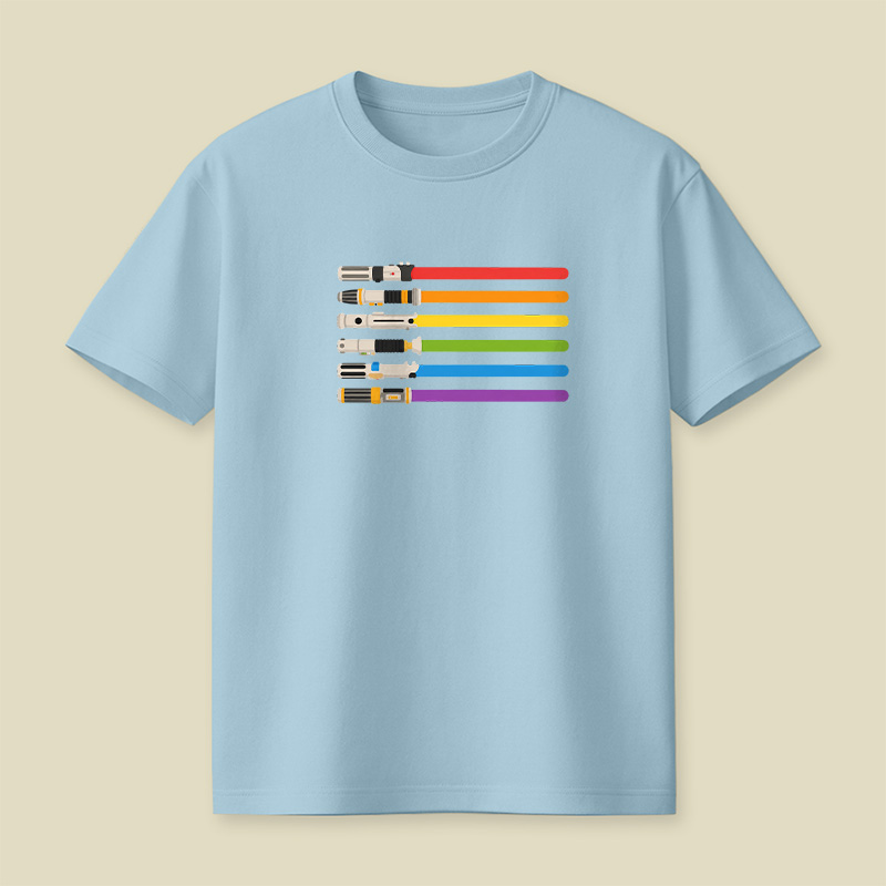 Lightsaber Rainbow Playful T-Shirt