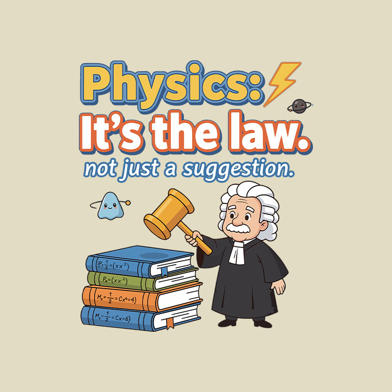 Physics Its The Law Playful T-Shirt