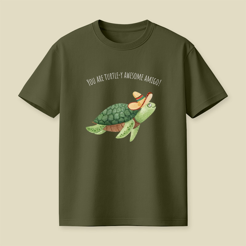 Turtley Awesome Amigo Animal Pun Playful T-Shirt