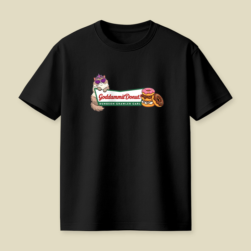 Cat Donut Chaos Playful T-Shirt
