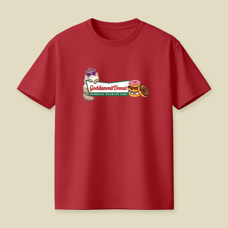 Cat Donut Chaos Playful T-Shirt