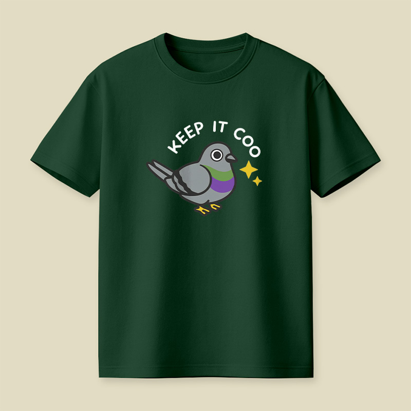 Keep It Coo Cute Pigeon Pun Playful T-Shirt