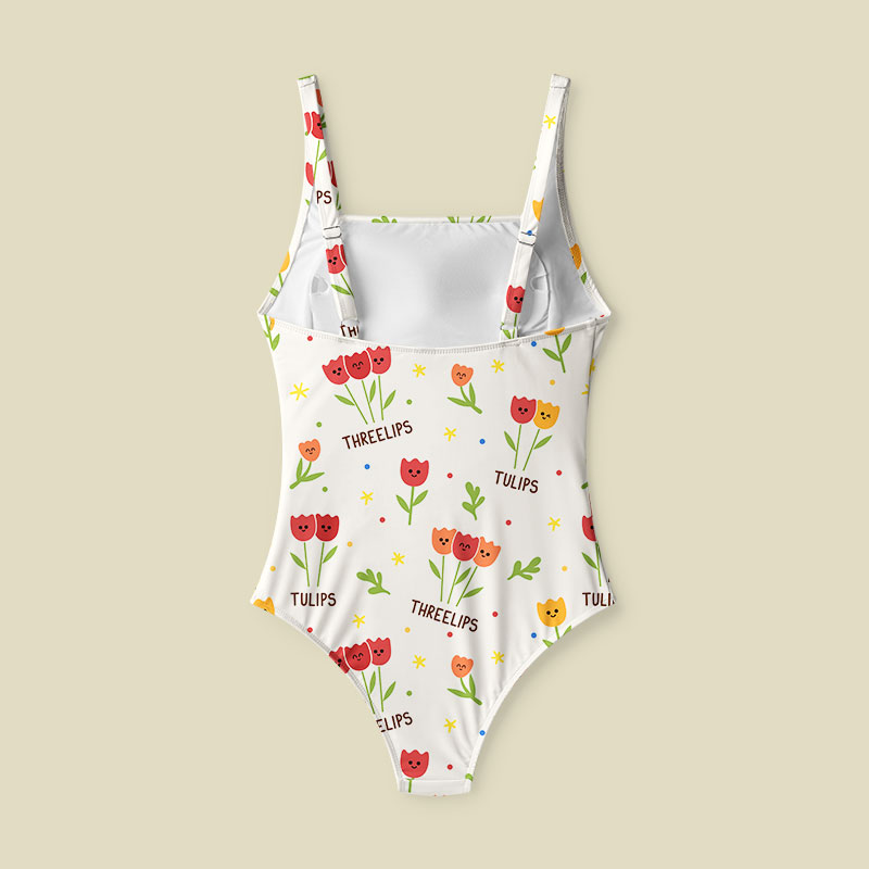 Plant Math Tummy Control One Piece Swimsuit