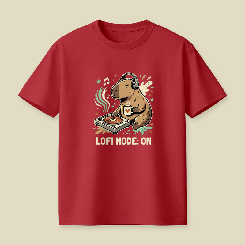 Lofi Mode On Capybara Playful T-Shirt