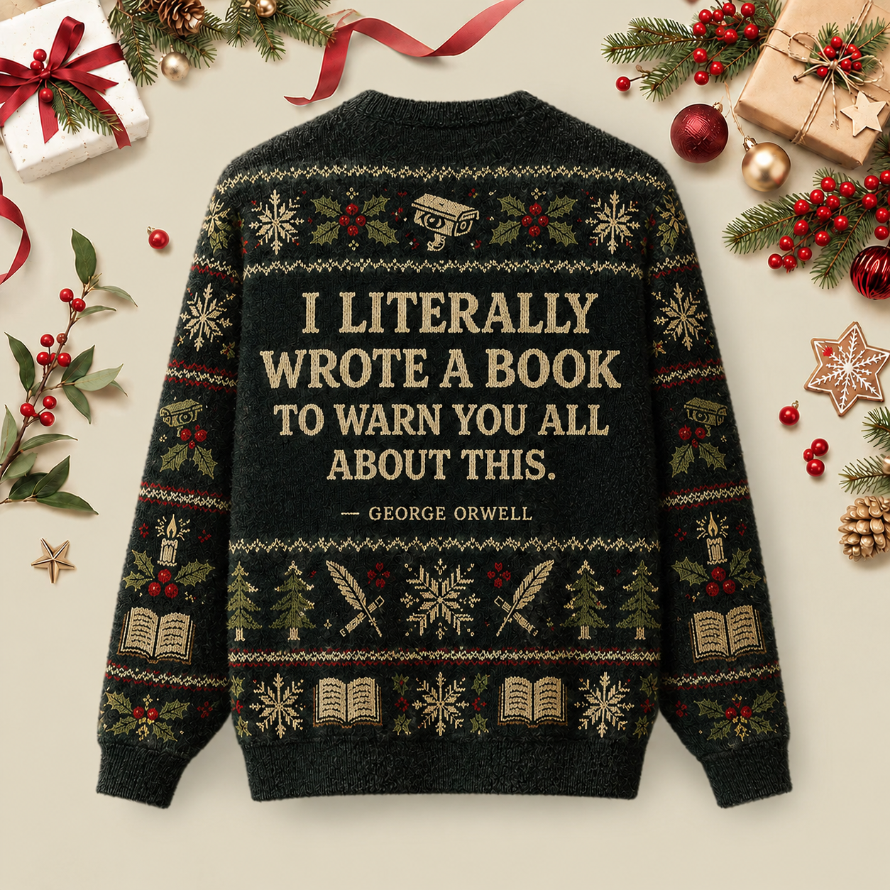 I Literally Wrote A Book To Warn Ugly Christmas Fluffy Sweatershirt