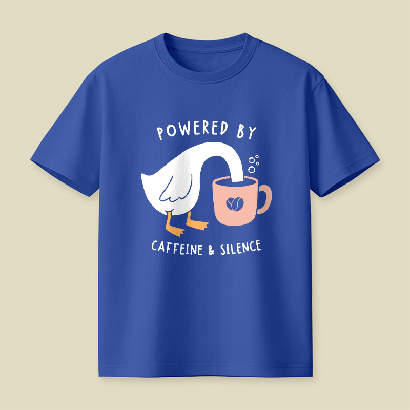 Powered By Caffeine & Silence Playful T-Shirt