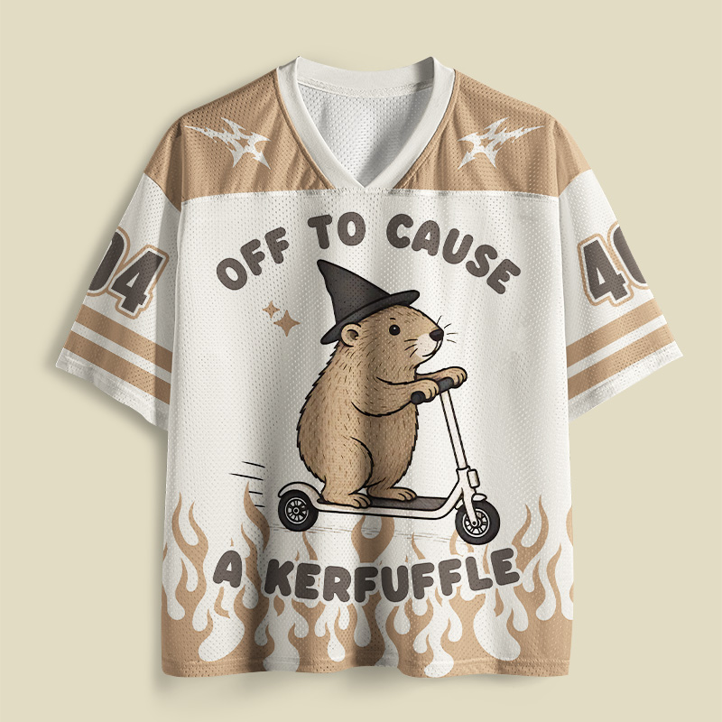 Off To Cause A Kerfuffle Playful Mesh Jersey
