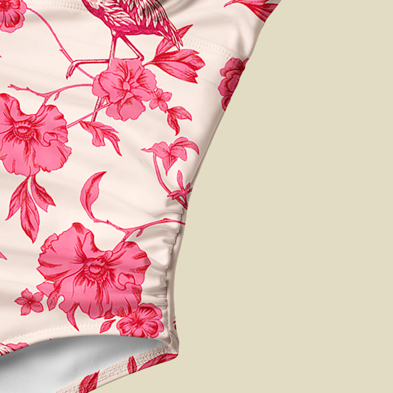 Pink Peony Paradise Tummy Control One Piece Swimsuit