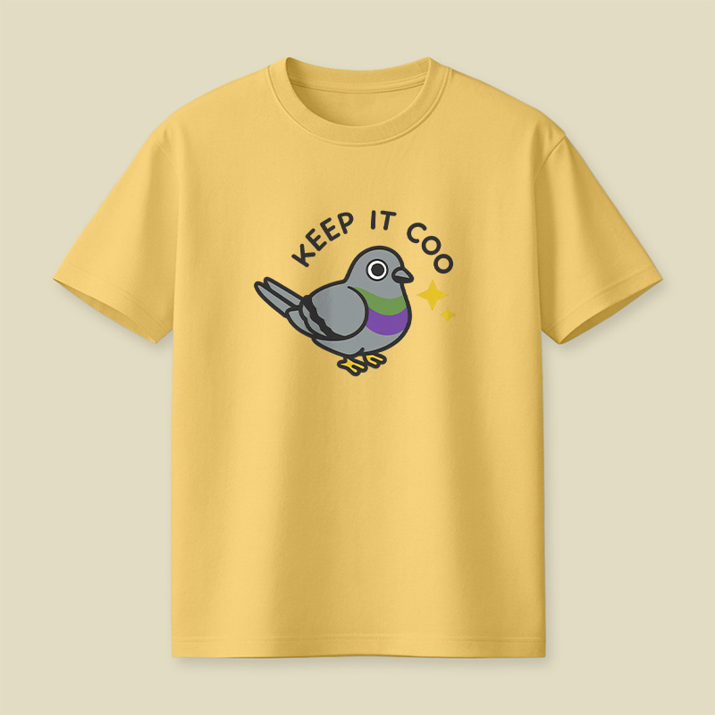 Keep It Coo Cute Pigeon Pun Playful T-Shirt