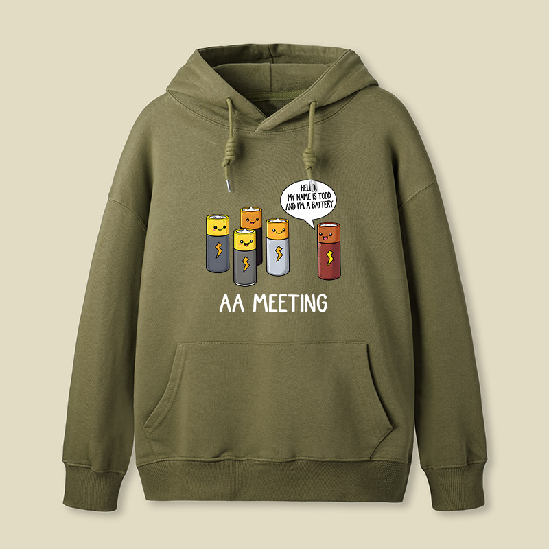 AA MEETING Geek Hoodie