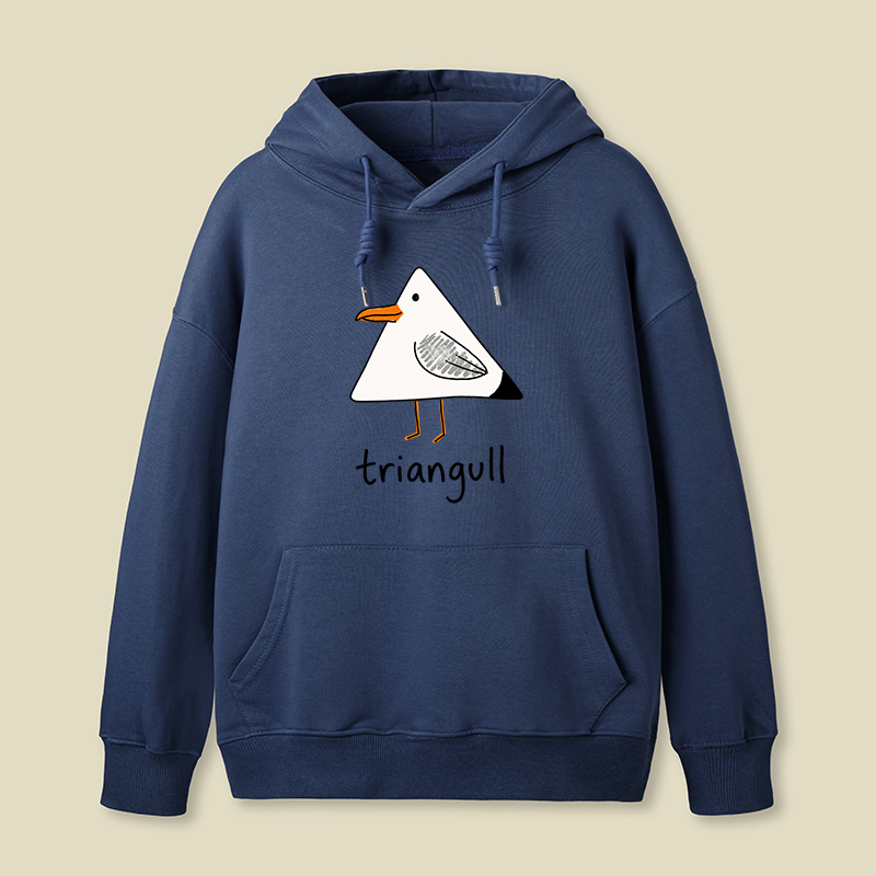 Triangull Funny Geometry Cute Triangle Seagull Bird Geek Hoodie