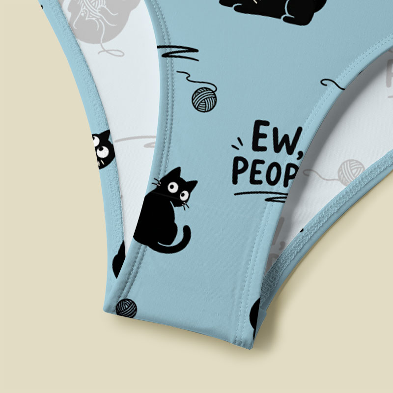 Ew People V-Neck One Piece Swimsuit