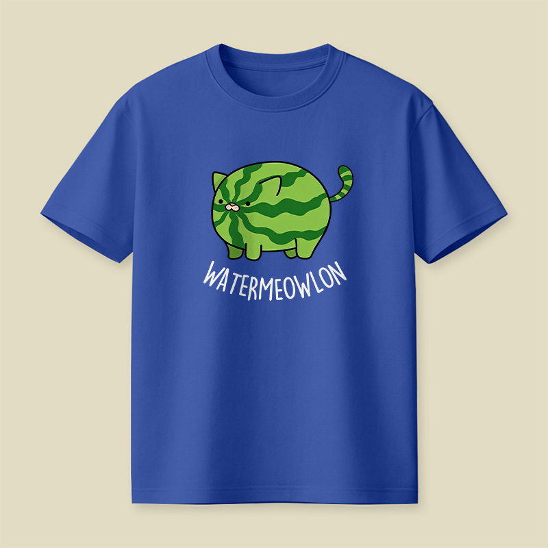 Watermelon Cat Cute Pun Playful T-Shirt