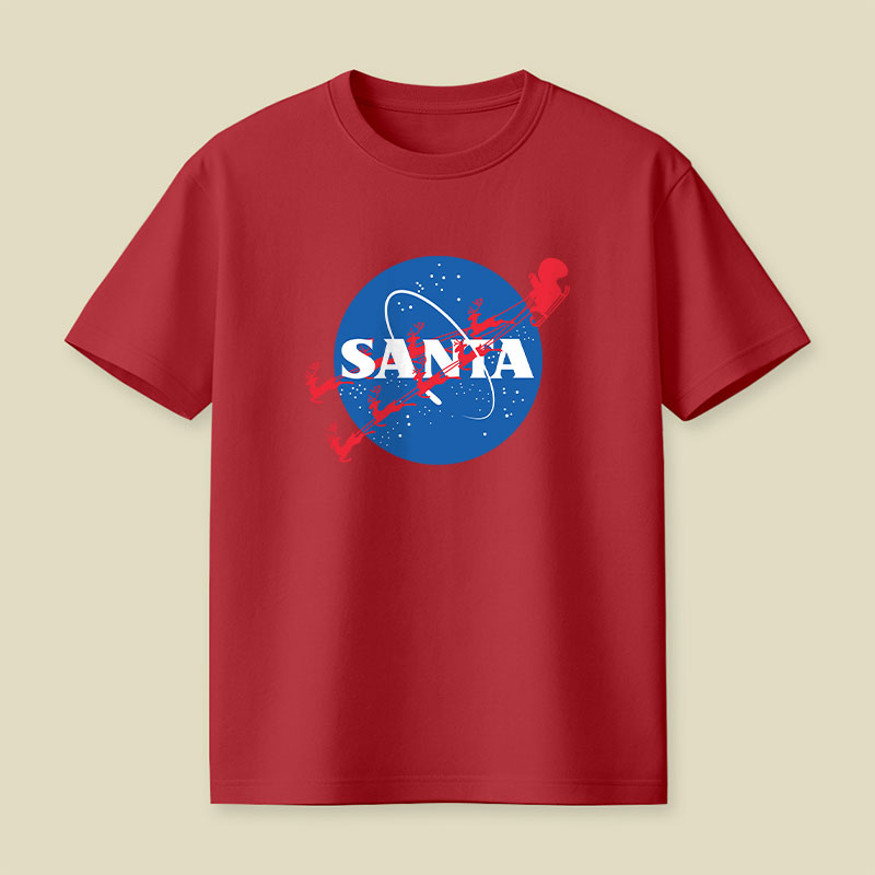 Christmas Space Santa Playful T-Shirt