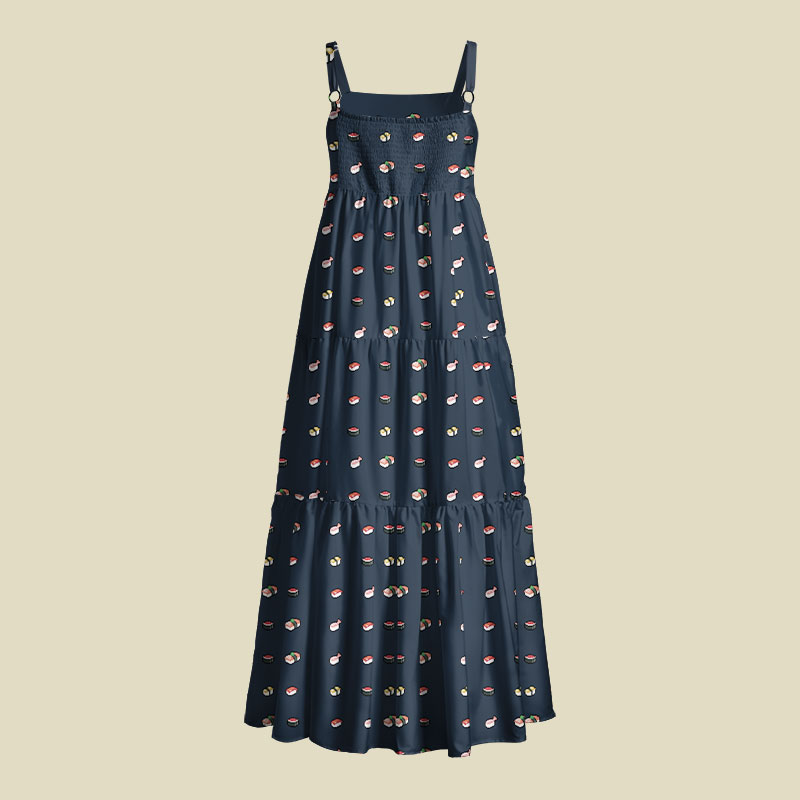 Sushi Vibes Playful Maxi Dress
