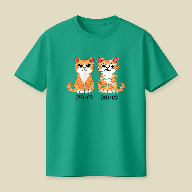 Ctrl C Ctrl V Cat Playful T-Shirt