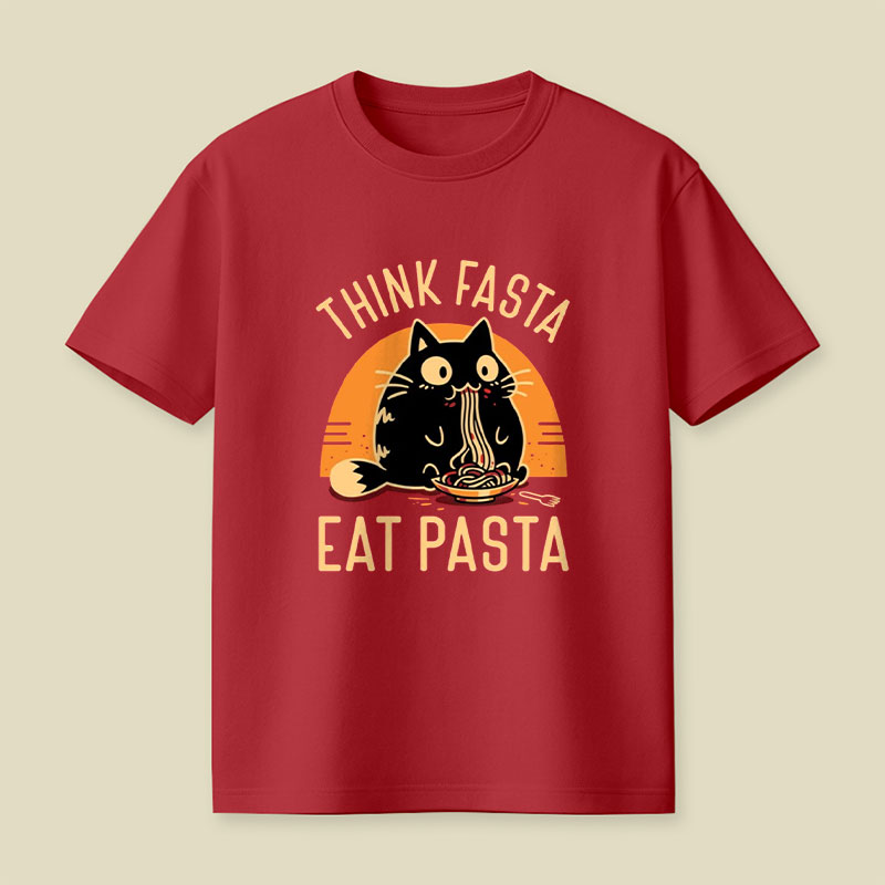 Think Fasta Eat Pasta Playful T-Shirt